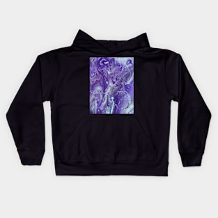 Royal and Mint Acrylic Pour Kids Hoodie